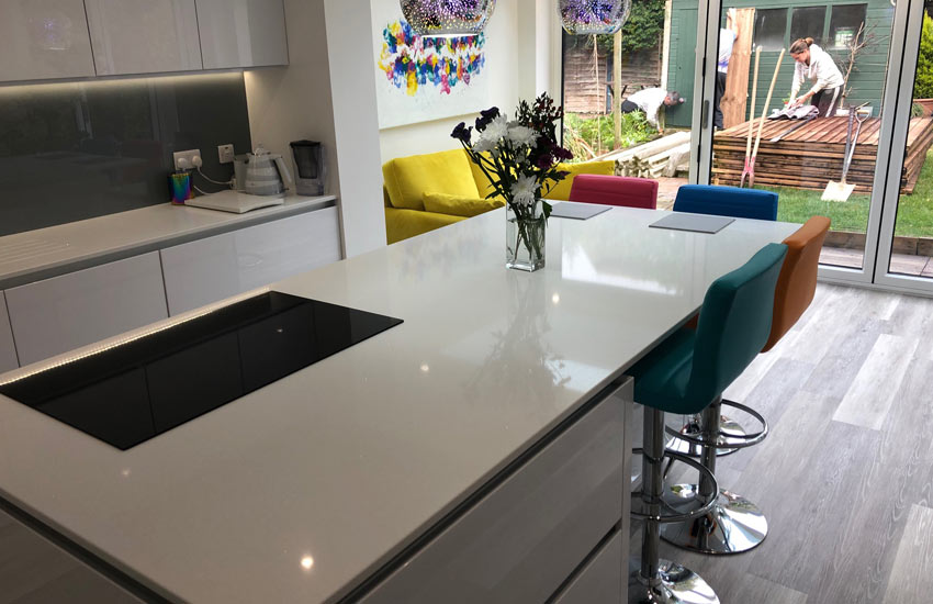 white fitted kitchen