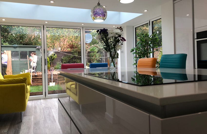 white fitted kitchen