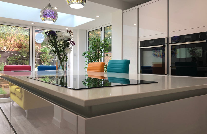 white fitted kitchen